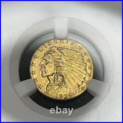 SASA 1926 Indian $2.50 Gold Coin NGC MS64