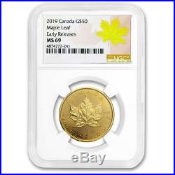 SPECIAL PRICE! 2019 Canada 1 oz Gold Maple Leaf MS-69 NGC (Early Release)