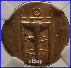 SYRACUSE in SICILY under Tyrant AGATHOKLES Electrum Ancient Greek Coin APOLLO