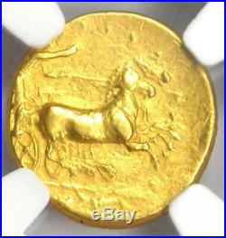 Sicily Syracuse AV Gold Agathocles Decadrachm Apollo Coin 317 BC NGC Choice XF