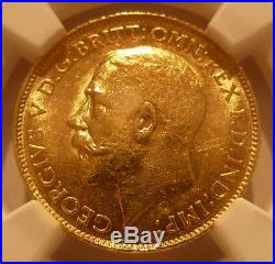 South Africa 1925 SA Gold 1/2 Sovereign NGC AU58