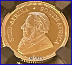 South Africa 2018 1/10 oz Gold Krugerrand NGC PF-70 Ult. Cameo with signature