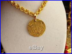 Spain 1516 1 Escudo Pendant Necklace Jewelry Pirate Gold Coins Shipwreck Treasur