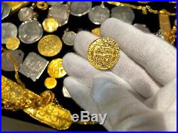 Spain 1590-93 Ducado Felipe II Mbc Pirate Gold Coins Treasure Campen