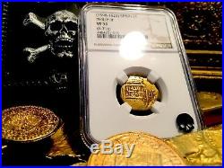 Spain 1598-1621 2 Escudos NGC 30 Pirate Gold Coins Treasure Doubloon Cob Philip