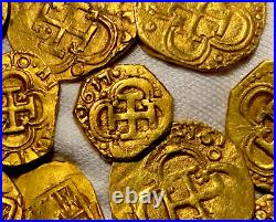 Spain 1617 1 Escudo Ngc 25 Gold Cob Doubloon Pirate Gold Coins Treasure Jewelry