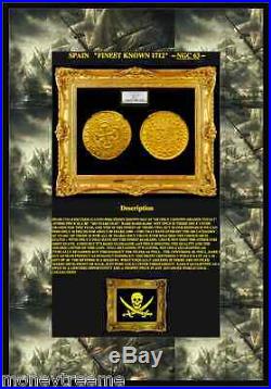 Spain 1712 Gold 8 Escudos Finest Known Doubloon Coin Treasure Shipwreck Pirate