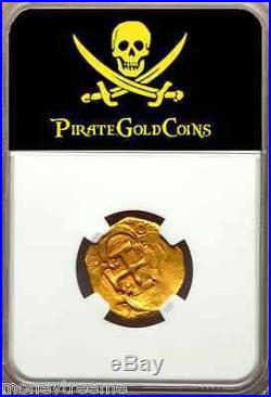Spain 1714 1598-1621 2 Escudos Philip III Ngc 61 Gold Cob Doubloon Coin Treasure