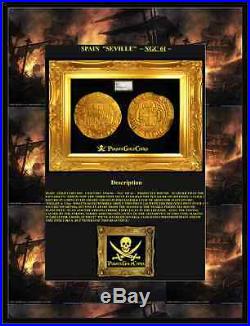 Spain 1 Escudo 1516 1556 Seville Gold Cob Doubloon Ngc 61 Ms Coin! Treasure