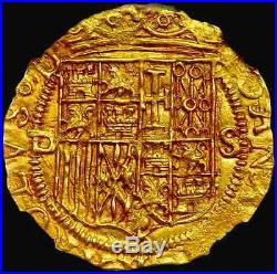 Spain 1 Escudo 1516-56 Carlos & Johanna Gold Doubloon Ngc 63 Coin! Treasure