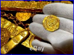 Spain 1 Escudo 1516-56 Full Crown & Legends Ngc 58 Pirate Gold Coins Treasure