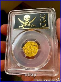 Spain 1 Escudo 1556-80 Seville Pirate Gold Coins Pcgs 62 Shipwreck Treasure