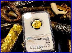 Spain 1 Escudo 1611 Dated Atocha Era Ngc 45 Pirate Gold Coins Treasure Cob