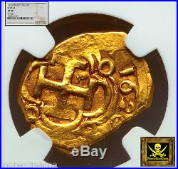 Spain 1 Escudo 1626 Dated- Atocha Era Gold Cob Doubloon Ngc 40 Coin! Treasure