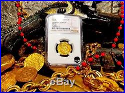 Spain 1 Escudo Ngc55 Pirate Gold Coins Treasure Jewelry Pendant Necklace Cob