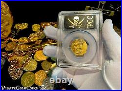 Spain 2 Escudos 1556-1621 Pcgs 45 Atocha Era Pirate Gold Coins Treasure Loot