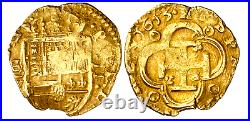 Spain 2 Escudos 1613 Atocha Era Full Date! Pirate Gold Coins Shipwreck Treasure
