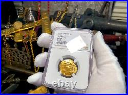Spain 2 Escudos 1622 Dated Year Of Atocha Ngc 58 Pirate Gold Coins Treasure