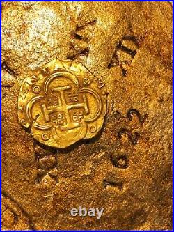 Spain 4 Escudos Jewelry Atocha Era 1621 Ngc62 Pendant Pirate Gold Coins Treasure