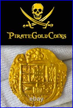 Spain 4 Escudos Jewelry Atocha Era 1630-47 Ngc 62 Pirate Gold Coins Treasure Cob