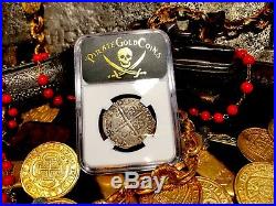 Spain 4 Reales 1612 Full Date Ngc Vf Pirate Gold Coins Treasure Doubloon Cob