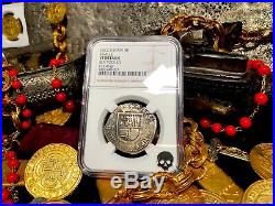 Spain 4 Reales 1612 Full Date Ngc Vf Pirate Gold Coins Treasure Doubloon Cob