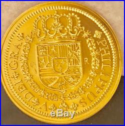 Spain 8 Escudos Ngc Gold Pendant Jewelry Fleet Era Treasure Pirate Gold Coins
