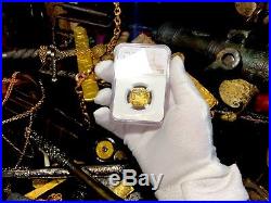 Spain Full Date 1590 2 Escudos Ngc 40 Gold Pirate Gold Coins Treasure Shipwreck