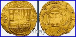 Spain Seville 1556-98 Philip II 4 Escudos Ngc 58 Cob Doubloon Pirate Gold Coin