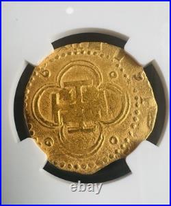 Spain Seville 1556-98 Philip II 4 Escudos Ngc 58 Cob Doubloon Pirate Gold Coin