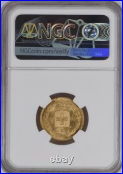 Switzerland, Gold 20 Francs 1896 B Rare Variety Ngc Ms 64, Rare1