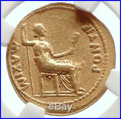 TIBERIUS Authentic Ancient 15AD GOLD Roman Coin LIVIA NGC Certified VF i71693