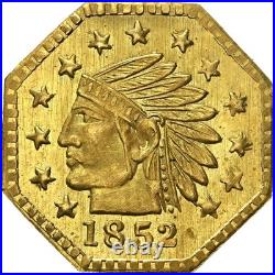 TOP POP! 1852 California Fractional Gold #4c / MS68 NGC / POP 5 HR7 FINEST KNOWN