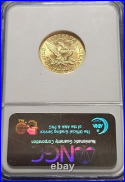 T 1903-s $5 Liberty Gold Half Eagle Ngc Ms61