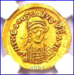 Theodosius II AV Solidus Gold Coin 402-450 AD Certified NGC Choice XF (EF)