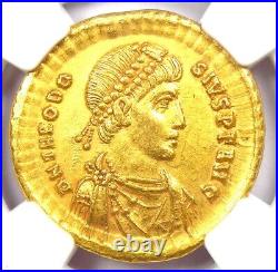 Theodosius I AV Solidus Gold Roman Coin 379-395 AD Certified NGC AU
