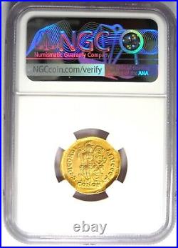Theodosius I AV Solidus Gold Roman Coin 379-395 AD Certified NGC Choice XF