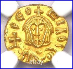 Theophilus AV Semissis Gold Coin 829-842 AD NGC Choice MS UNC 5/5 Strike