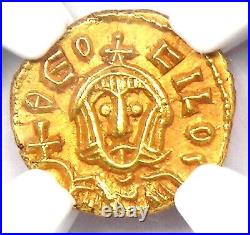 Theophilus AV Semissis Gold Coin 829-842 AD NGC MS 5/5 Strike & Surfaces