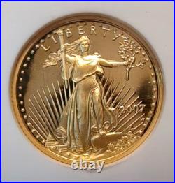 Top PoP 2007 W Gold American Eagle $5 NGC PF70 Ulta Cameo Brown Label 1/10Gold