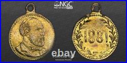 Top Pop! 1881 California Fractional Gold / James Garfield / NGC UNC Pop 1 RARE