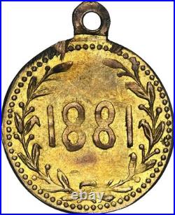 Top Pop! 1881 California Fractional Gold / James Garfield / NGC UNC Pop 1 RARE