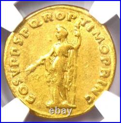 Trajan AV Aureus Gold Roman Coin 98-117 AD Certified NGC VF 5/5 Strike
