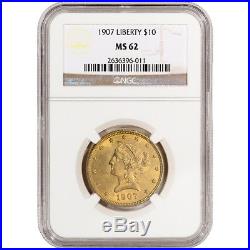 US Gold $10 Liberty Head Eagle NGC MS62 Random Date