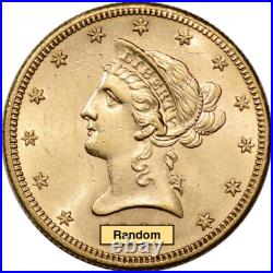 US Gold $10 Liberty Head Eagle NGC MS63 Random Date and Label