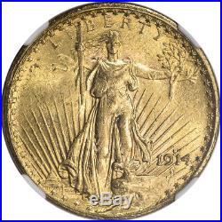 US Gold $20 Saint-Gaudens Double Eagle NGC MS62 Random Date