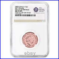 U. K. 2022 1 Sovereign Queen Elizabeth ll Gold NGC MS70DPL Last 500 Struck Roy U. K. 2022 1 Sovereign Queen Elizabeth ll Gold NGC MS70DPL Last 500 Struck Roy