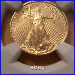 U. S. Mint 2026 American Eagle $5 Gold 1/10 oz NGC MS69 Red Book 8699437-053