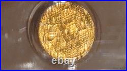 Undated Gold Egyptian Scarab Private Issue Coin, NGC Graded MS 70