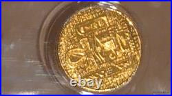 Undated Gold Egyptian Scarab Private Issue Coin, NGC Graded MS 70